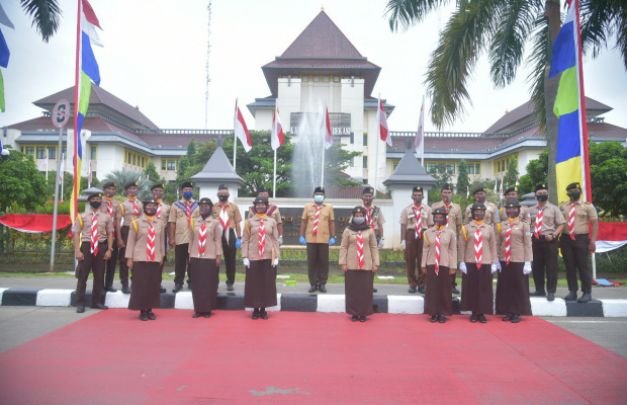 Foto : Upacara Peringatan HUT Pramuka Ke-59 tingkat Kabupaten Bekasi