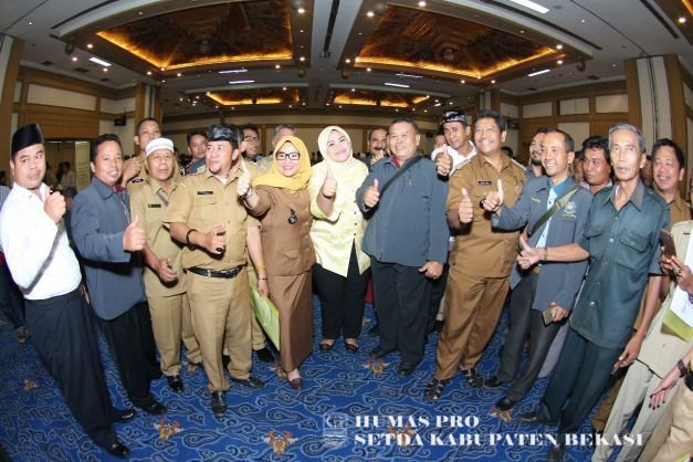 Sosialisasi Pilkades 2018’ di Hotel Sahid Jaya Lippo Cikarang, Selasa (3/04/2018).