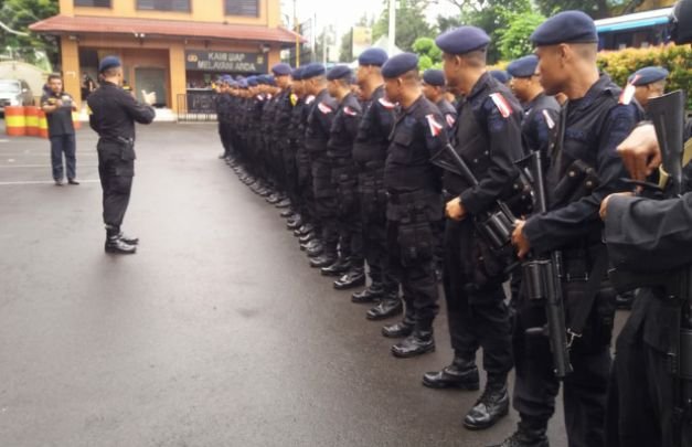 Foto: Ratusan Personel yang akan diterjunkan untuk pengamanan mayday 