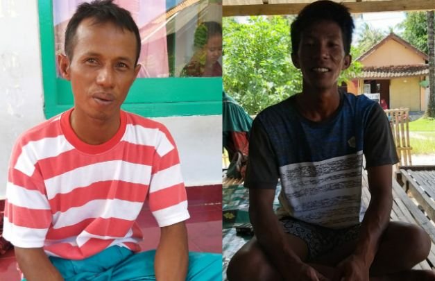 Foto: Dua nelayan masalembu yang berhasil selamat setelah enam hari terombang ambing