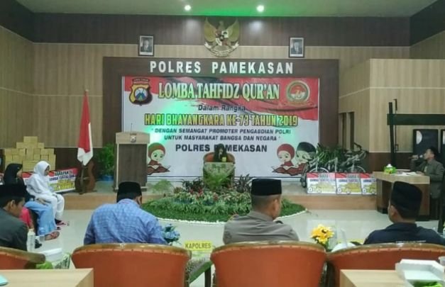 Foto: suasana lomba tahfidz Qur'an HUT Bhayangkara ke 73