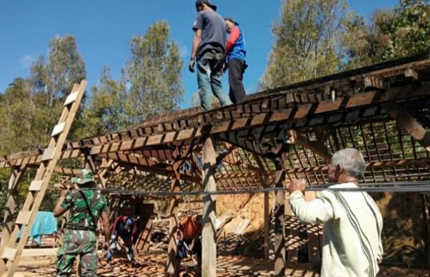 Foto: kegiatan Satgas TMMD Kodim 0806/Trenggalek
