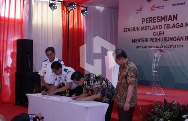 Foto : Peresmian Stasiun Telaga Murni Cibitung Bekasi Jawa Barat.