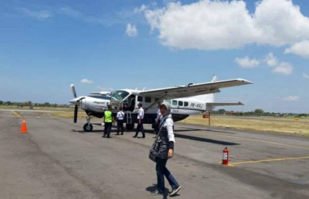 Foto: Pesawat Perintis saat di Bandara Trunojoyo Sumenep