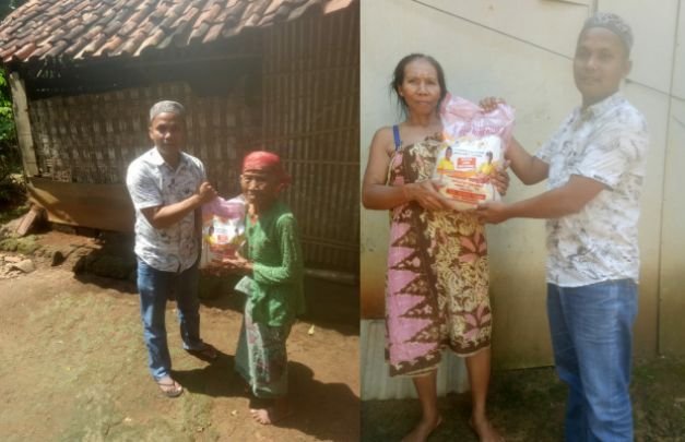 FOTO: PEDULI, Sembako yang dibagikan ke warga di Desa Banyubunih Kecamatan Galis.