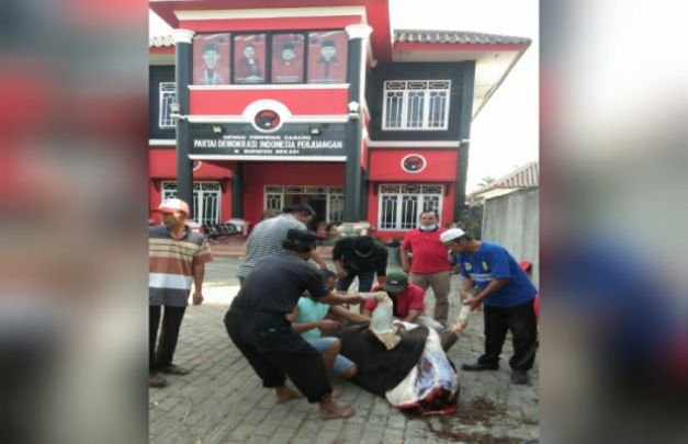 Foto : Pemotongan hewan kurban