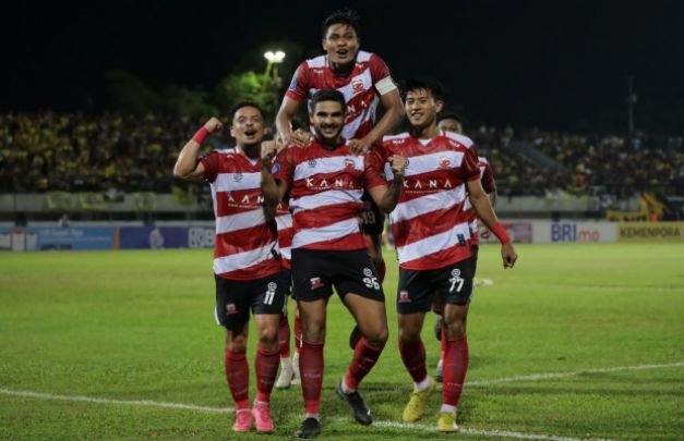 Foto: Selebrasi gol pemain Madura United