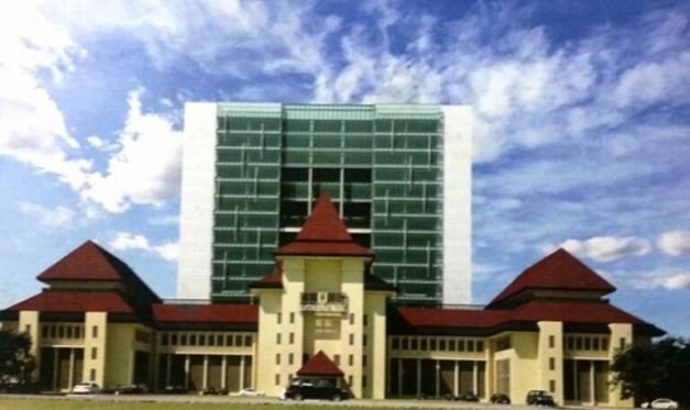 Maket Rencana Gedung Perkantoran 16 Lantai Yang Akan Dibangun Pemkab Bekasi Jawa Barat