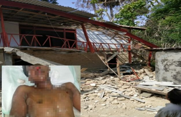 Foto: rumah warga prenduan hancur terkena ledakan bondet