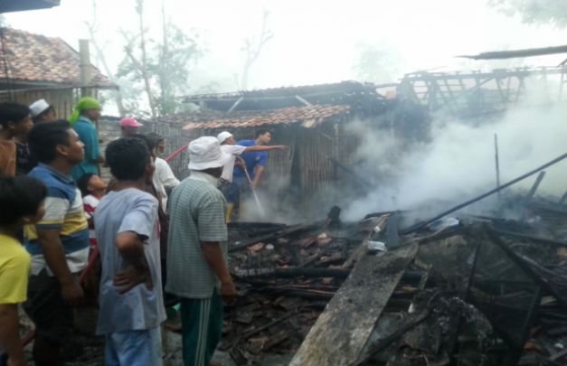 Foto : Lokasi kejadian kebakaran di Desa Baruh Sampang