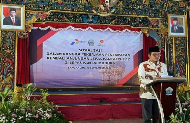 Foto : Bupati Bangkalan saat memberikan sambutan