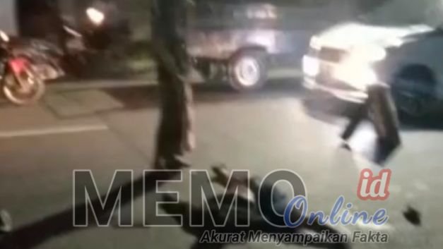 Pengendara Bentor yang tewas di lokasi kejadian (Tangkapan layar)