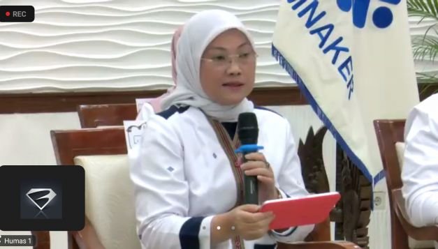 Foto: Gambar Screenshot Menteri Ketenagakerjaan Ida Fauziyah