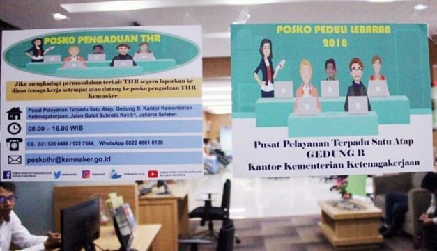 Gambar Ilustrasi Posko Pengaduan THR