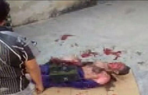 Foto : Korban saat menjerit kesakitan di lokasi