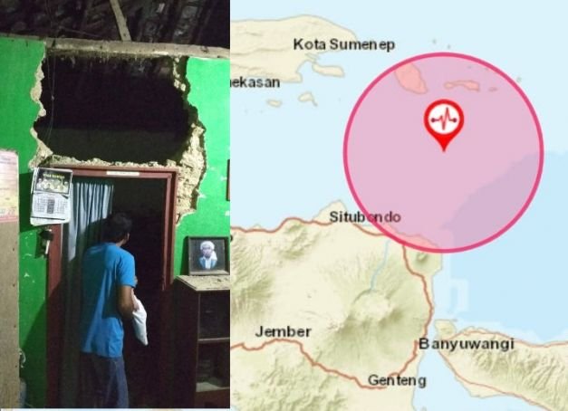 Foto : Akibat Gempa Yang Terjadi Rumah Warga Di Pulau Sepudi