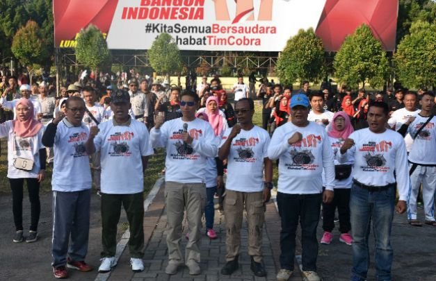 Foto: Forkopimda Lumajang saat Deklarasi Indonesia Bersatu