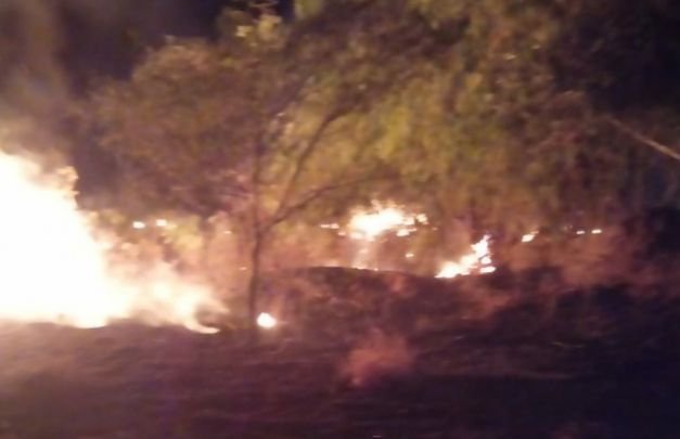 Foto: lokasi kebakaran lahan gambut di sampang