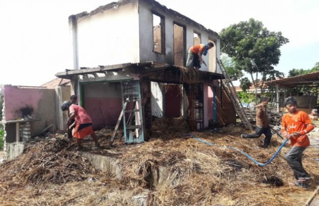 Foto: Kondisi Rumah Misnoto Pasca Kebakaran