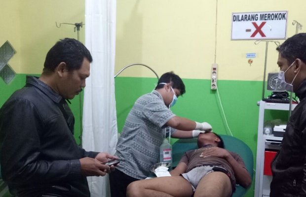 Foto : Maling motor saat menjalani perawatan medis