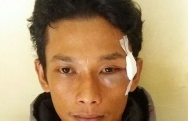 Foto: Supratman alias Ammang saat menjalani perawatan medis di Puskesmas Kassi-Kassi 