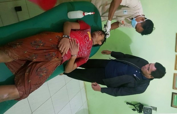 Foto: Firman pemuda pulau kangean pasca dihajar massa 