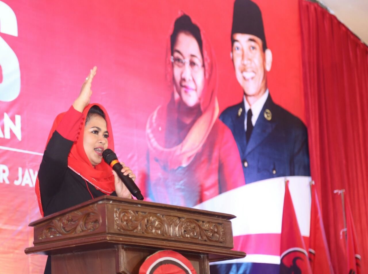 Foto: Puti Guntur Soekarno saat kampanye di pasuruan