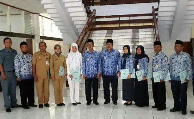 Foto: Sejumlah pejabat di Bondowoso usai serah terima pangkat