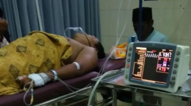 Foto: Korban pembacokan saat menjalani perawatan medis di RSUD dr. Moh. Anwar Sumenep