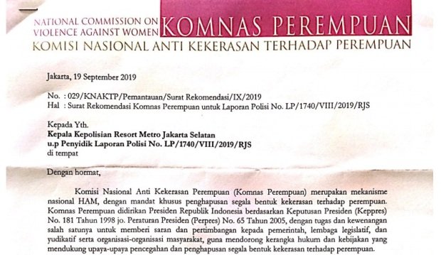 Foto: Rekomendasi Komnas Perempuan