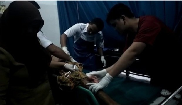 foto: korban saat dirujuk ke RSUD Talang ubi