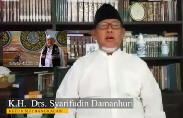 Foto:  Dua tokoh ulama Bangkalan saat memberikan himbauan dalam videonya