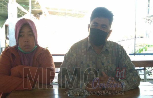 Foto : Terlapor Moh. Holil (kanan),  memberikan keterangan di depan awak media