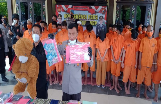  Foto: Konferensi Pers pengungkapan kasus narkoba di Mapolres Sumenep