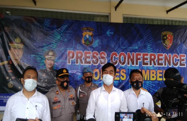 Foto: Polres Jember saat menggelar Konferensi pers kasus Pembunuhan 
