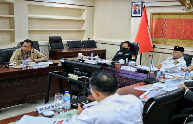 Foto : Rakor pimpinan DPD RI dengan BUMN Karya di Gedung Nusantara III Komplek Parlemen Senayan