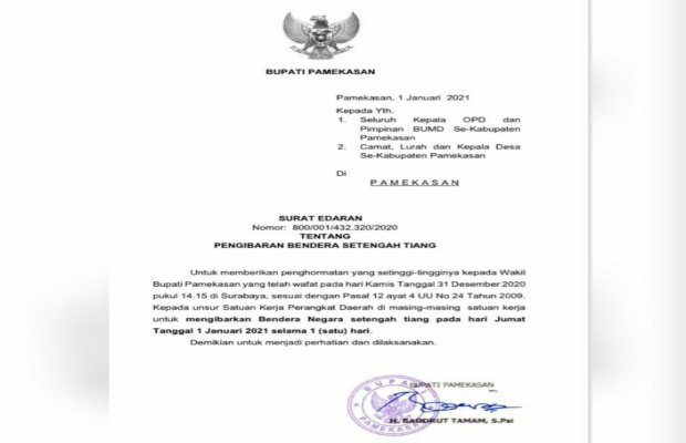 Foto: SE Bupati Pamekasan, H. Baddrut Tamam