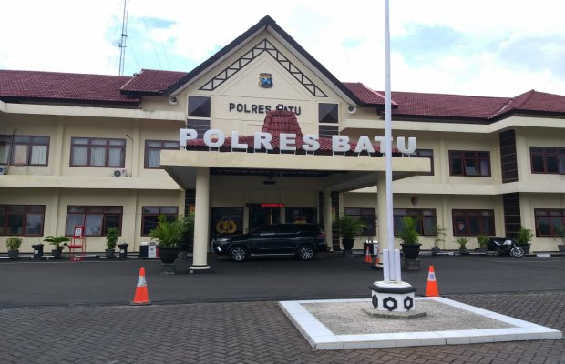 Foto: Mapolres Batu, tempat Tim Penyidik KPK memeriksa terduga kasus gratifikasi Pemkot Batu