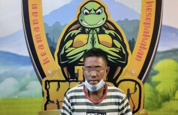 Foto: 'R' diamankan dan ditetapkan sebagai tersangka