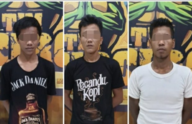 Foto: Tiga tersangka diamankan di Rutan Polres Lumajang