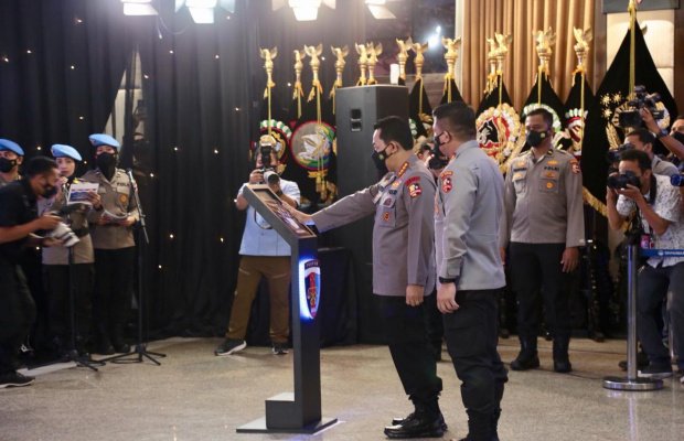  Foto : Kapolri Jenderal Listyo Sigit Prabowo saat membuka Rapat Kerja Teknis (Rakernis)