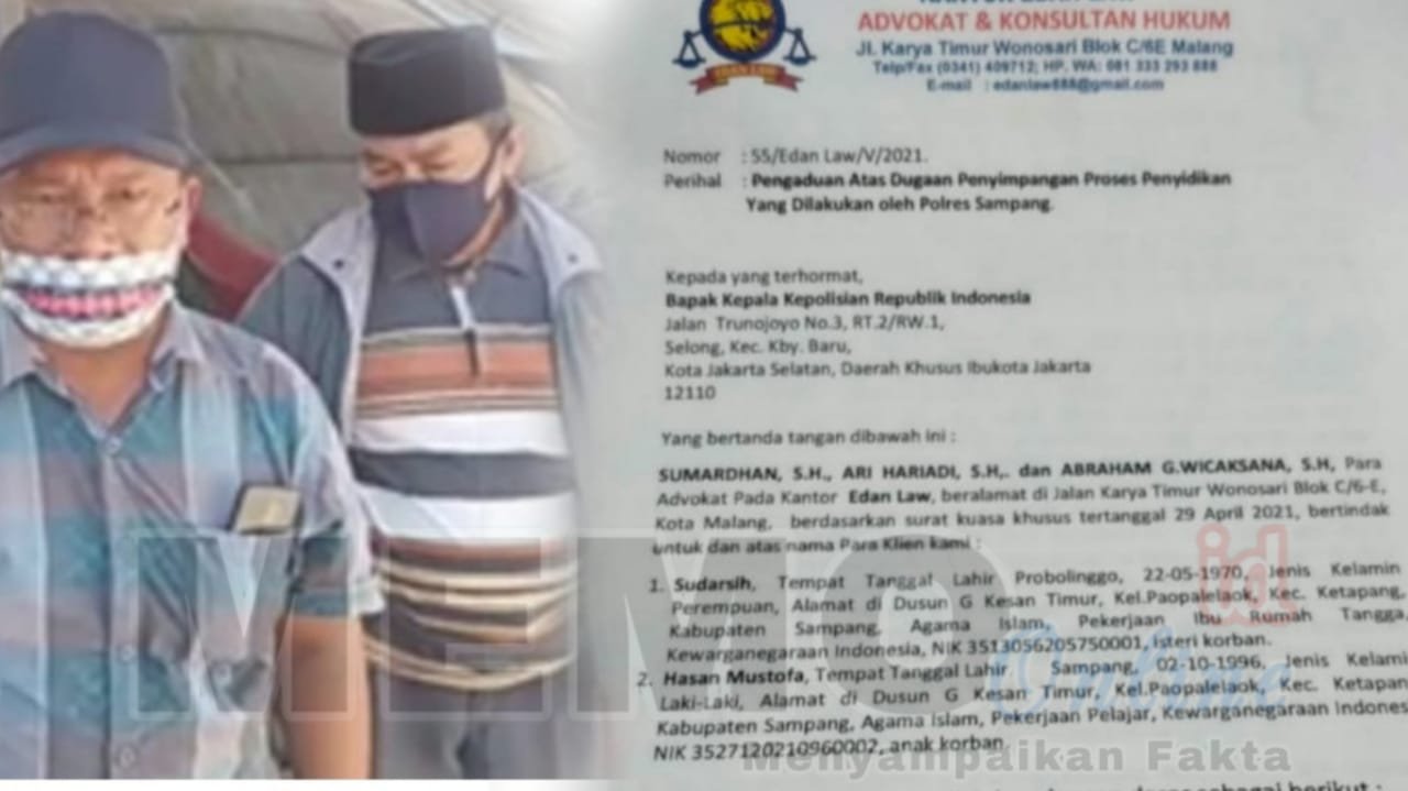 Foto : Surat yang dilayangkan kuasa hukum Suliman ke Kapolri