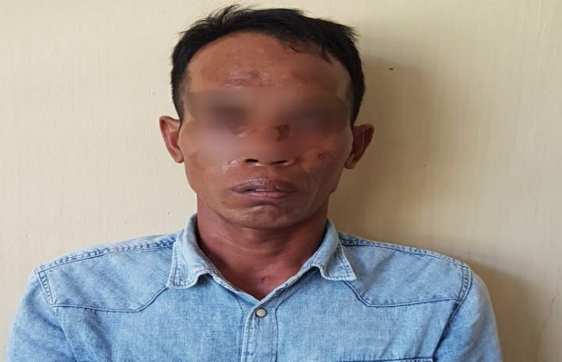 Foto: Mudahrin, Pelaku Penganiayaan saat di Mapolsek Kangean