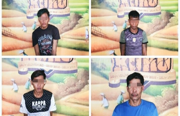Foto: Tersangka saat di Mapolres Lumajang