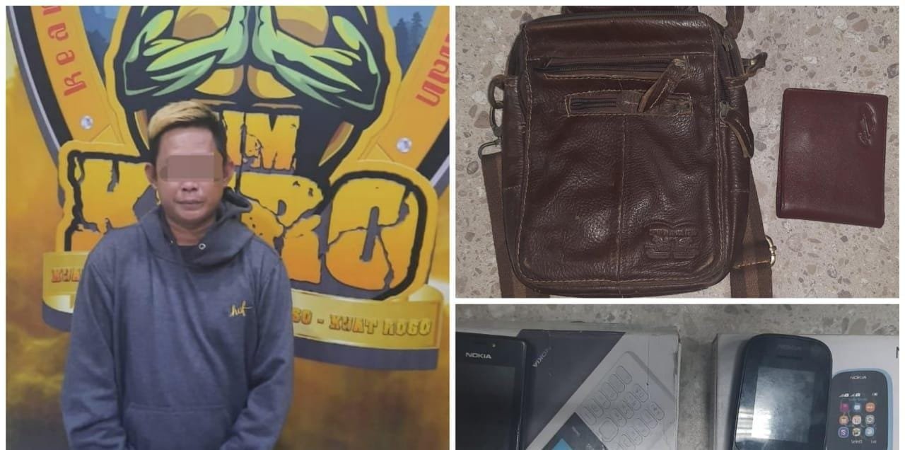  Foto : Tersangka 'MZ' berikut barang bukti