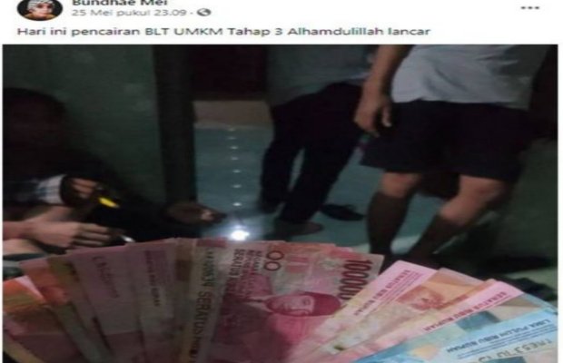 Foto:tangkapan layar unggahan yg membahas soal bantuan BPUM