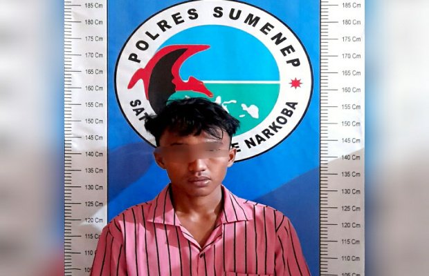 Foto: KHR, tersangka narkoba asal Dusun Malaka, Desa Padangdangan, Kecamatan Pasongsongan