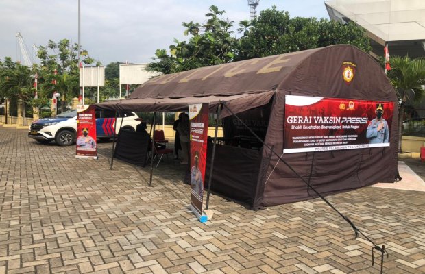 Foto: gerai untuk kegiatan vaksin
