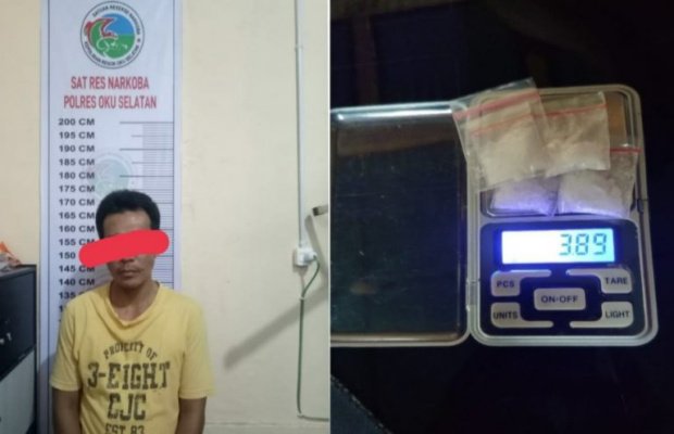 Foto: barang bukti dan pelaku narkotika