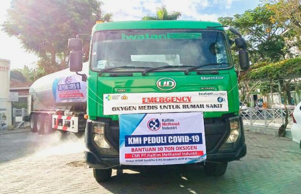 Foto: pasokan oksigen bantuan dari UGM untuk RS Sardjito dan RSA